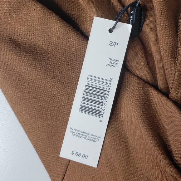 Tahari Pullon Slim Straight Leg Comfy Biz Casual Neutral Minimalist Capsule Pant - Picture 10 of 12